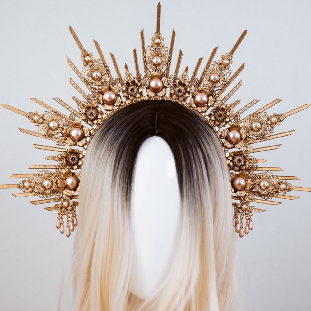 Halo Crown Headpiece Festival Crown Bachelorette Bridesmaid Bride Wedding